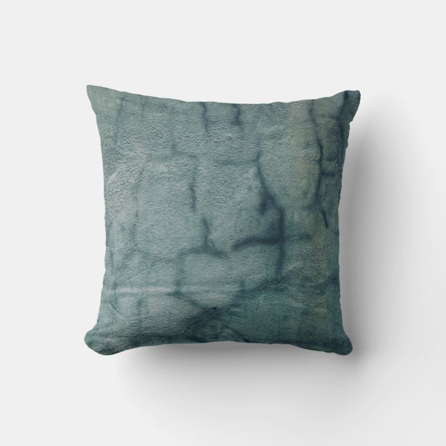 Coussin Tissus bleus et blancs avec gouttelettes d'eau (Recto)