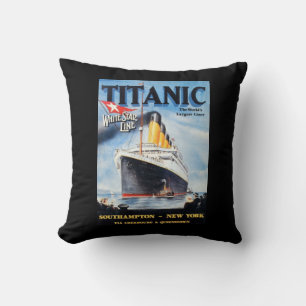 Coussin Titanic White Star Line - Le plus grand paquebot d
