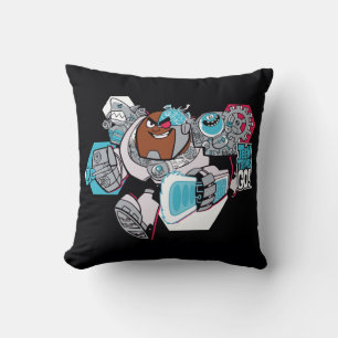 Coussin Titans Ados, allez !   Graphique Arsenal de Cyborg