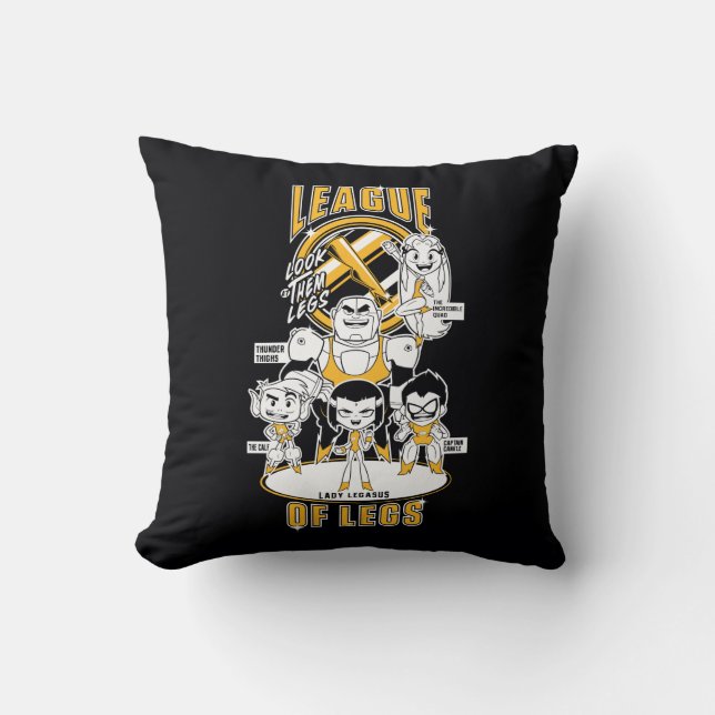 Coussin Titans Ados, allez ! | Ligue des jambes (Recto)