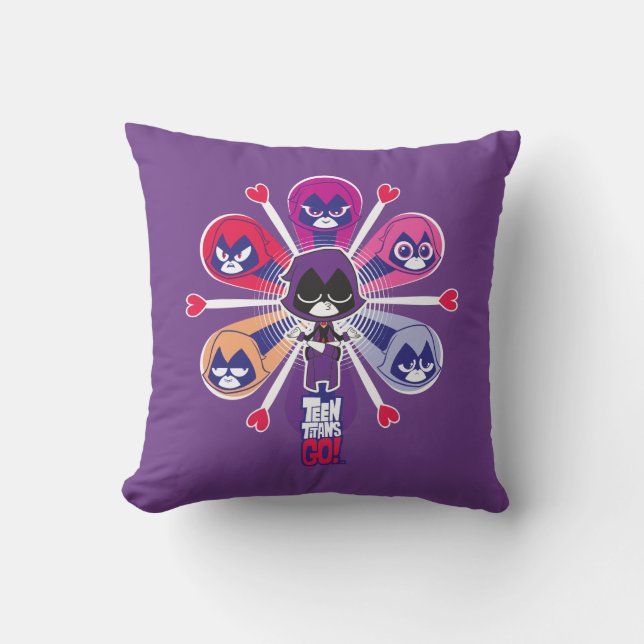 Coussin Titans Ados, partez ! | Emoticlones de Raven (Recto)