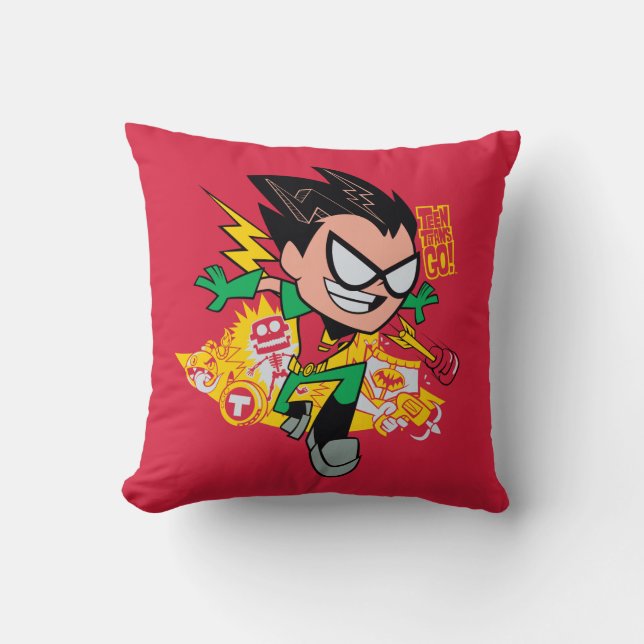 Coussin Titans Ados, partez ! | Robin's Arsenal Graphic (Recto)