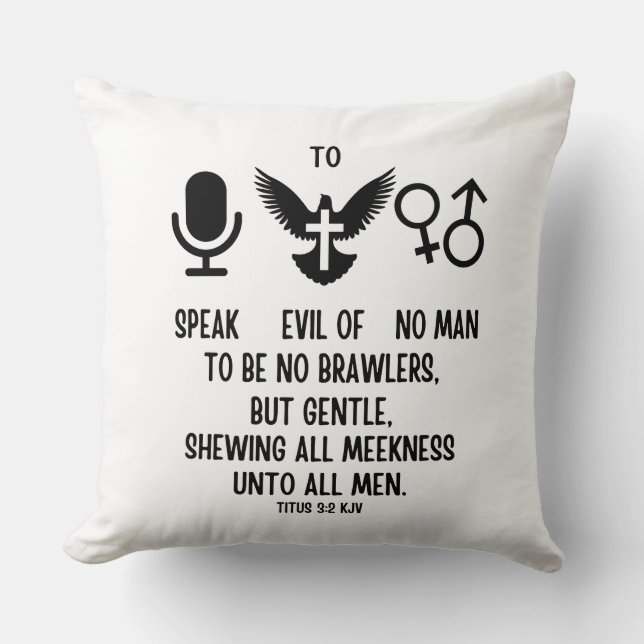 Coussin Tite 3:2 KJV Bible Verse Citation (Recto)