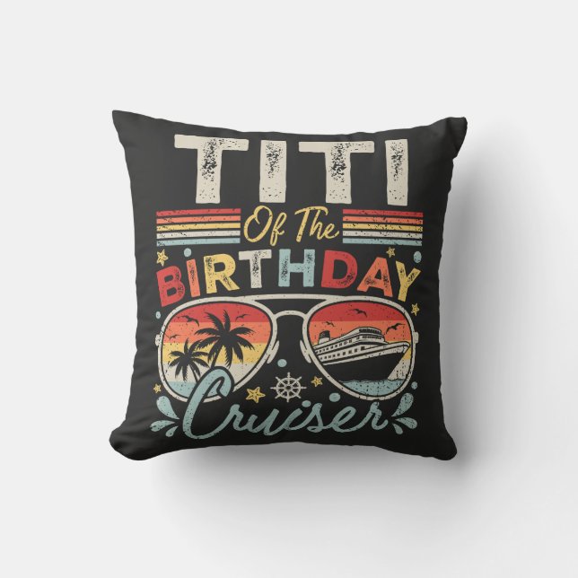 Coussin Titi de l'anniversaire de croisière vacances (Recto)