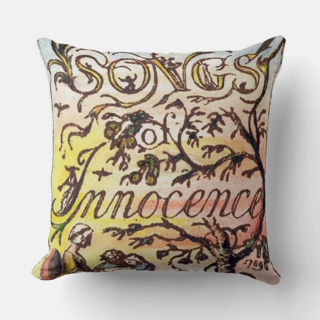 Coussin Titlepage des 'chansons de l'innocence et (Recto)