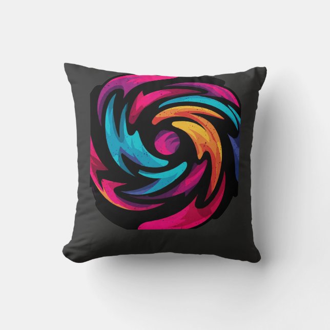 Coussin Titre du produit Long graphique tourbillon abstrai (Recto)