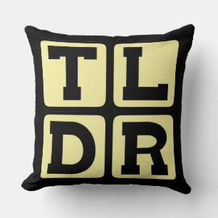Coussin TLDR Trop Long Pas Lu TL;DR Acronyme Internet