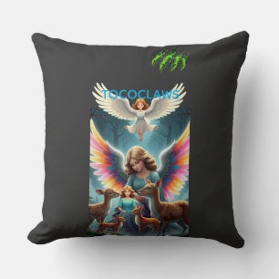 Coussin TOCOCLAWS Anges Gardiens & Cerfs de la Forêt Fanta