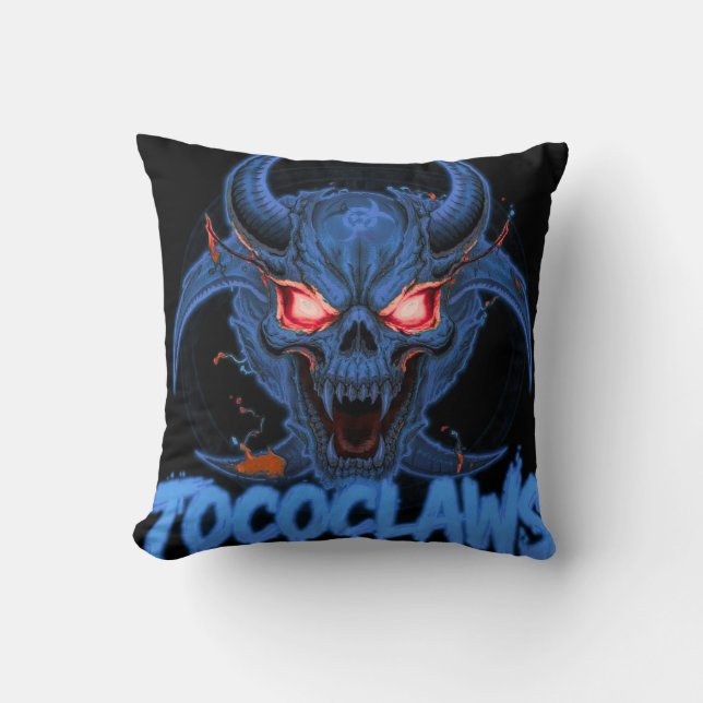 Coussin TOCOCLAWS Biohazard Skeleton : Masque à gaz radioa (Recto)