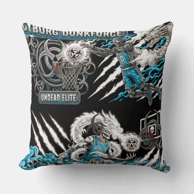 Coussin TOCOCLAWS Cyborg Dunkforce - Basket-ball Elite Mor (Recto)
