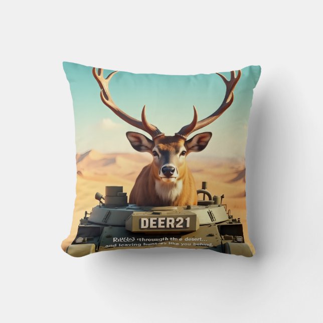 Coussin TOCOCLAWS Drôle d'humour de chasse : Cerf dans une (Recto)