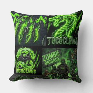 Coussin TOCOCLAWS Néon Vert Dragon Électrique - Million Ve