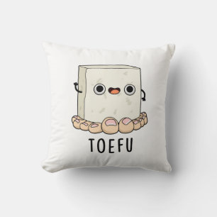Coussin Toe-fu Funny Tofu Pun