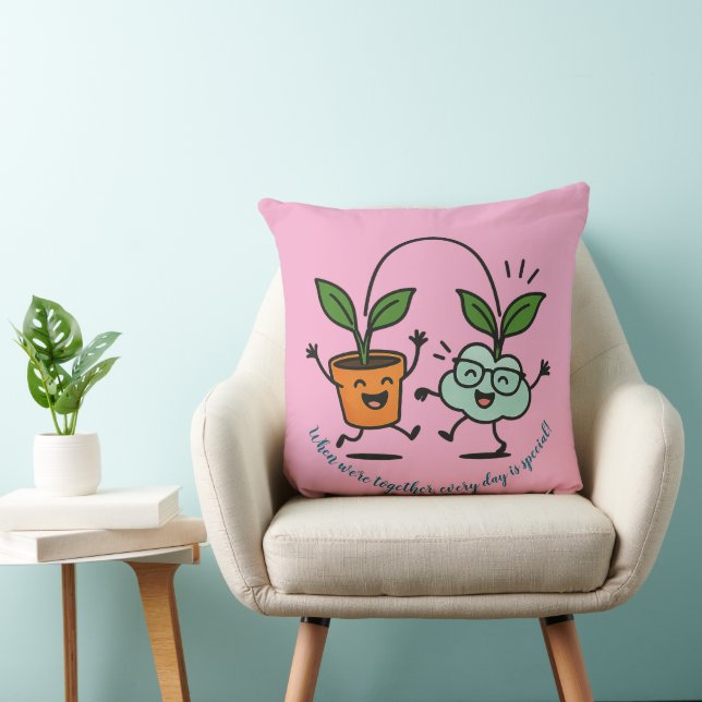 Coussin Together Every Day Is Special Cute Plant Pillows  (Chaise)