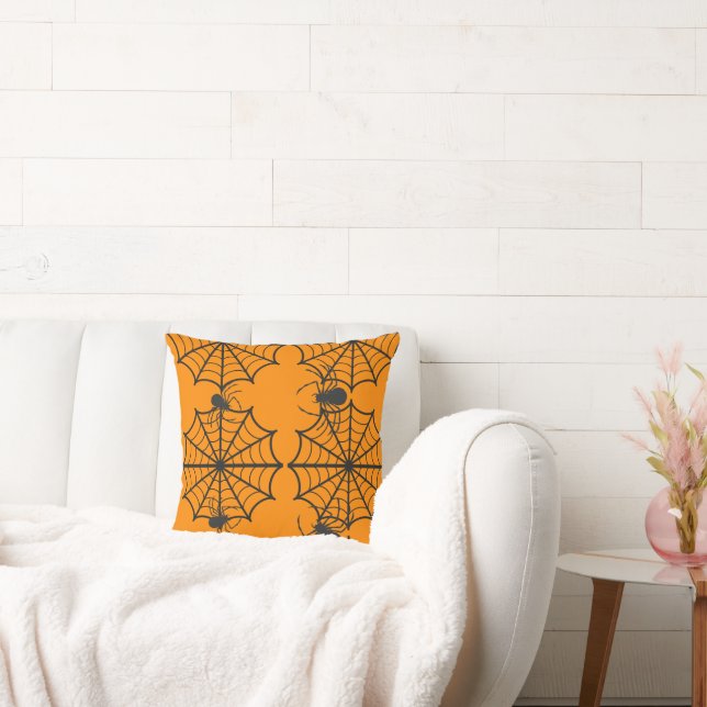 Coussin Toile araignée effrayante Halloween (Canapé)