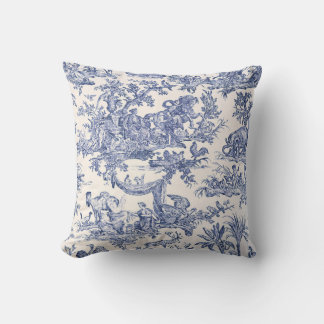Coussin Toile Bleue - Français - Français Côté Pays Classi