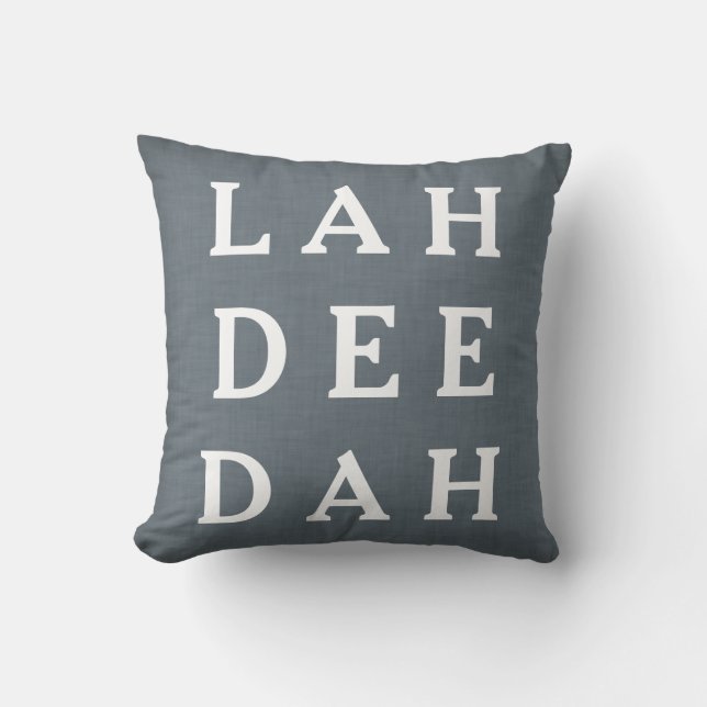 Coussin Toile bleue grise de carreau fait sur commande (Recto)