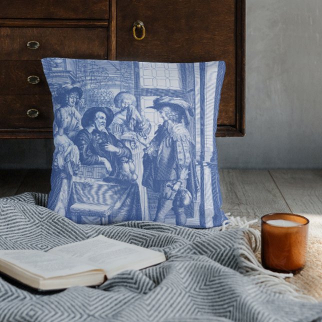 Coussin Toile Bleue Renaissance Le Fils Prodigue (Créateur téléchargé)