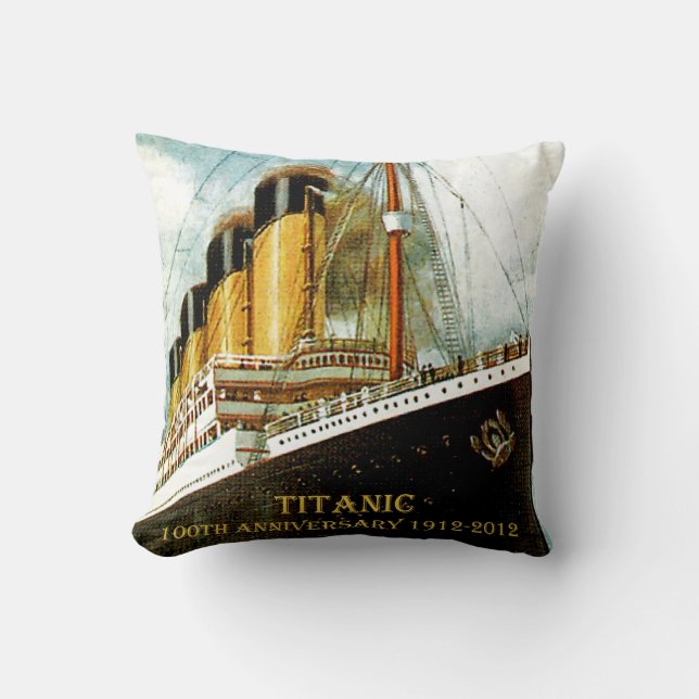 Coussin Toile d'anniversaire de RMS Titanic 100th (Recto)