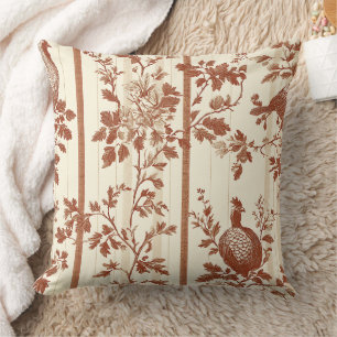 Coussin Toile de Jouy Florale Vintage avec Poule (9)