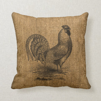 Coussin Toile de jute de Faux de carreau avec l'image de