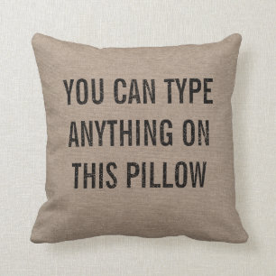 Coussin Toile de jute personnalisée affligée