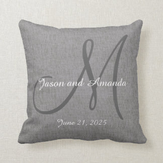 Coussin Toile faite sur commande de gris de Faux de