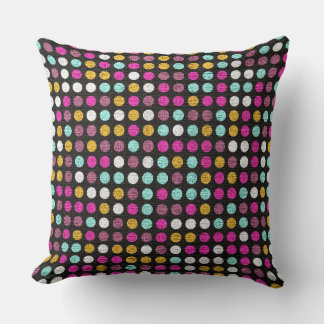 Coussin Toile peinte par un point de polka rétro #4