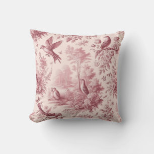 Coussin Toile rose Vintage
