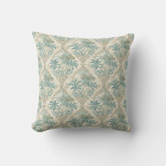 Coussin Toile Tropicale Vintage Élégance Côtière Design