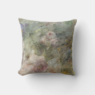 Coussin Toile vintage à huile victorienne rose violet Flor