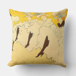 Coussin Tolouse Lautrec Danseuses Filles Jaune
