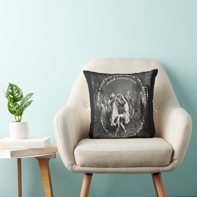 Coussin Tom a perdu toute raison La nuit de Burns grise (Chaise)
