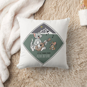 Coussin Tom & Jerry "Il est temps pour l'aventure"