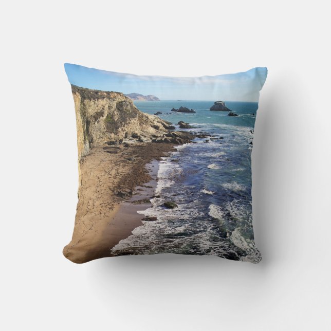 Coussin Tomales Bay, Californie, paysage tropical, (Recto)