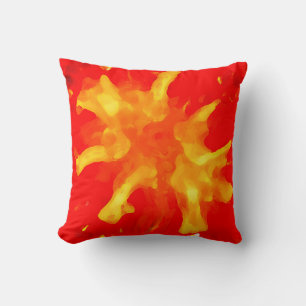 Coussin Tomate de pop art rouge flamboyant