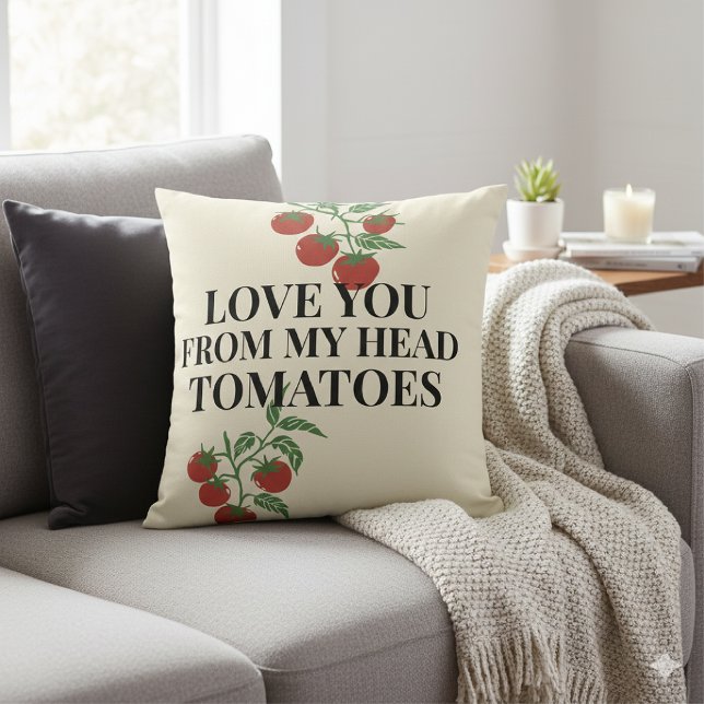 Coussin Tomate Note d'amour De la ferme à la table Frais (Créateur téléchargé)