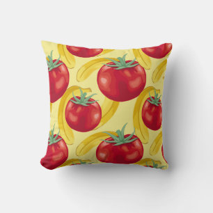 Coussin Tomate rouge et fruits sans soudure motif design