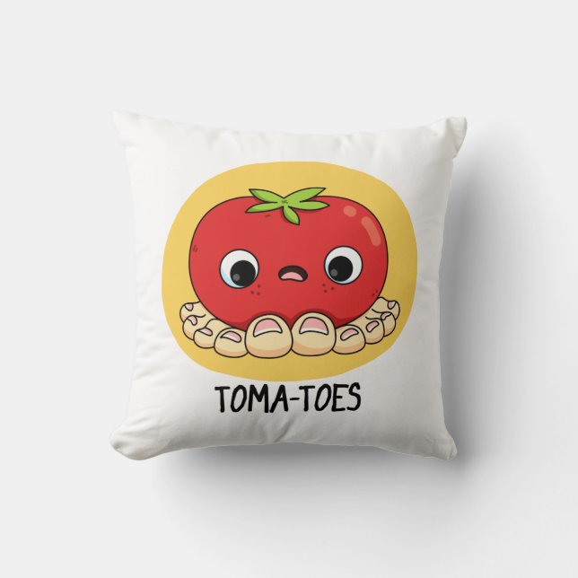 Coussin Tomates Drôle Tomate Avec Jeu D'Orteils (Recto)