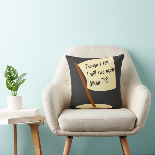 Coussin TOMBE & MONTER Verset Bible (Chaise)