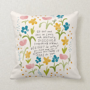Coussin Tomber amoureux de la nature - citations inspirant