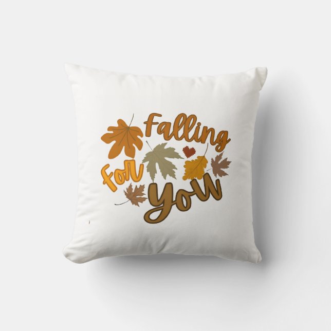 Coussin Tomber en amour avec toi (Recto)