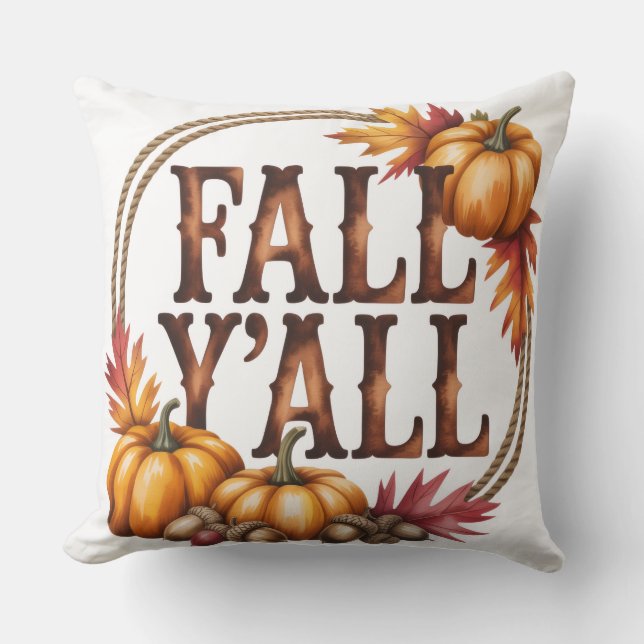Coussin Tombez tous unique automne  (Recto)