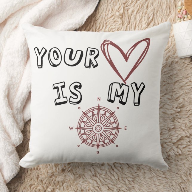 Coussin Ton coeur est mon boussole (Couverture)