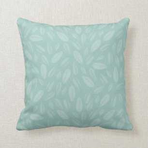 Coussin Ton étonnant sur ton Aqua Leaf Motif
