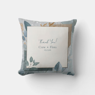 Coussin Ton frais Eucalyptus Feuille dorée Géométrique Abs