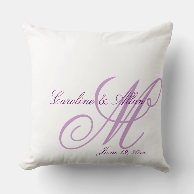 Coussin Ton sur les monogrammes de ton (Recto)