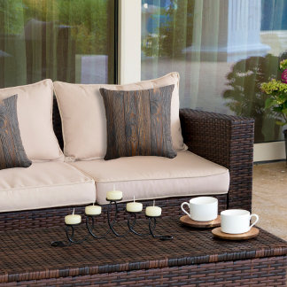 Coussin Tonalité Rustique bois foncé Brown extérieur Couss