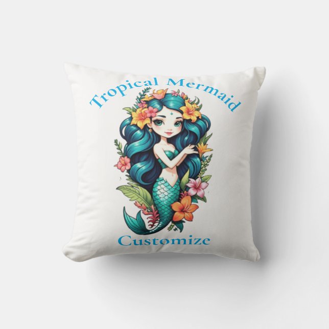 Coussin Tonnerre de sirène tropicale (Recto)