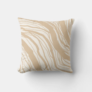 Coussin Tons Beige Abstrait Modernes